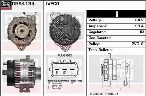 Remy DRA4134 - Генератор autospares.lv