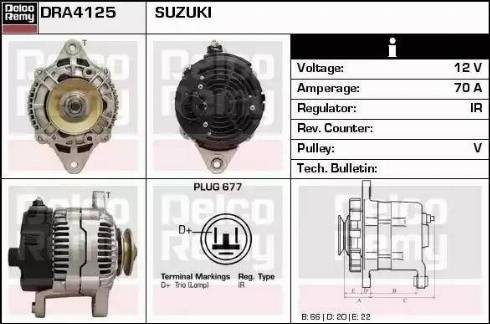 Remy DRA4125 - Генератор autospares.lv