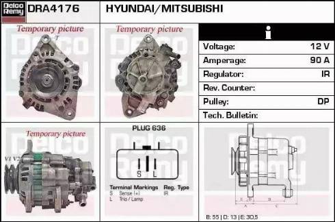 Remy DRA4176 - Генератор autospares.lv