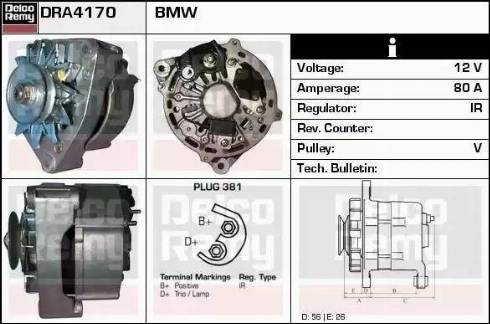 Remy DRA4170 - Генератор autospares.lv