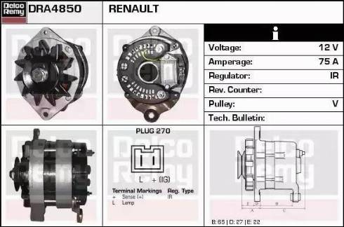 Remy DRA4850 - Генератор autospares.lv