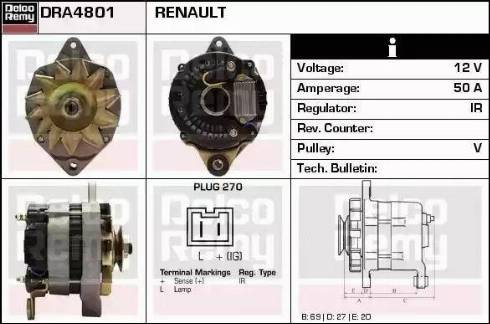 Remy DRA4801 - Генератор autospares.lv