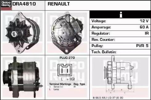 Remy DRA4810 - Генератор autospares.lv