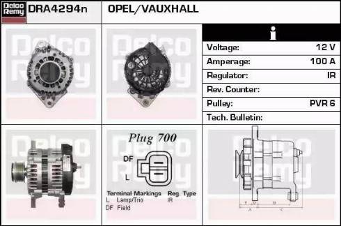 Remy DRA4294N - Генератор autospares.lv