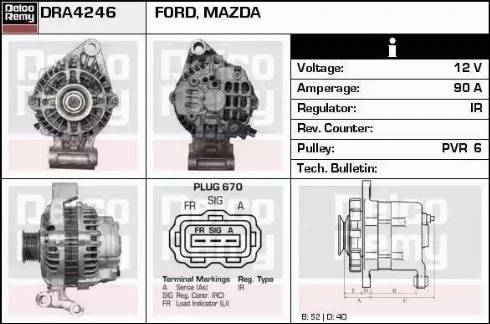 Remy DRA4246 - Генератор autospares.lv