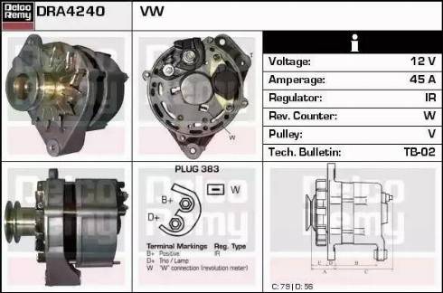 Remy DRA4240 - Генератор autospares.lv