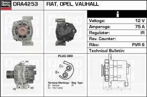 Remy DRA4253 - Генератор autospares.lv