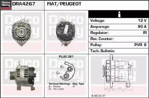 Remy DRA4267 - Генератор autospares.lv