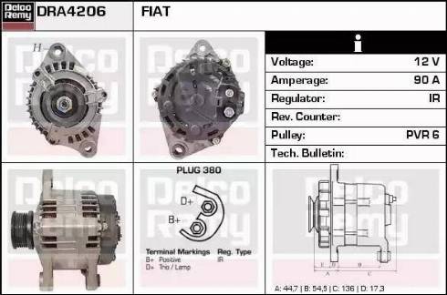 Remy DRA4206 - Генератор autospares.lv