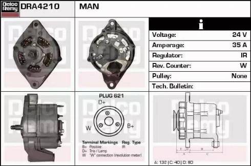 Remy DRA4210 - Генератор autospares.lv