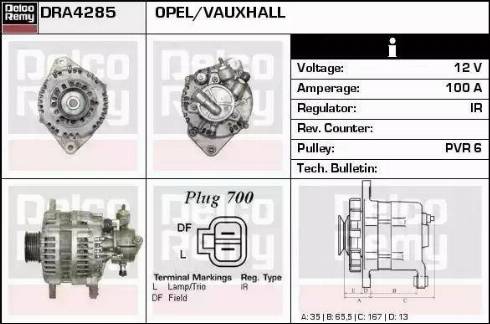 Remy DRA4285 - Генератор autospares.lv