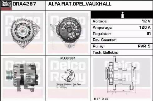 Remy DRA4287 - Генератор autospares.lv