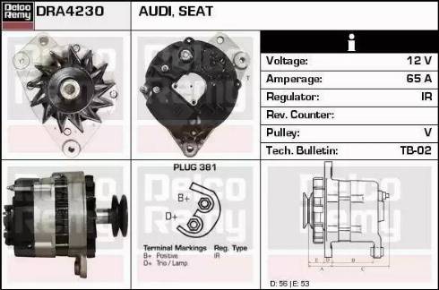 Remy DRA4230 - Генератор autospares.lv