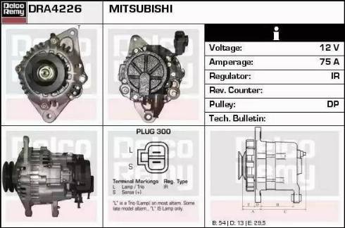 Remy DRA4226 - Генератор autospares.lv