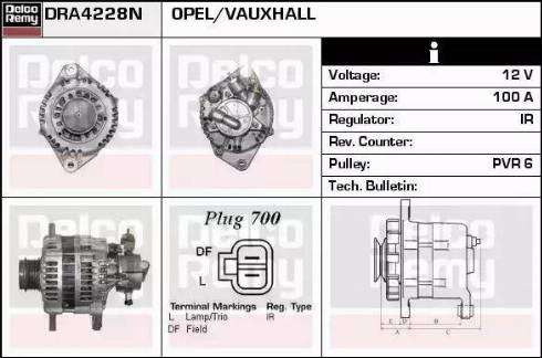 Remy DRA4228N - Генератор autospares.lv