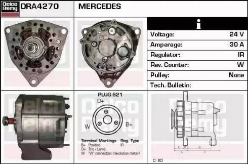 Remy DRA4270 - Генератор autospares.lv