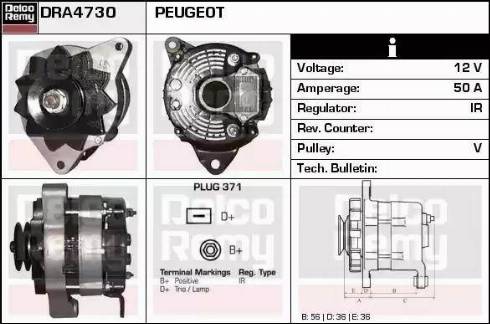 Remy DRA4730 - Генератор autospares.lv