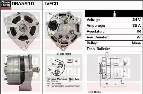 Remy DRA5910 - Генератор autospares.lv