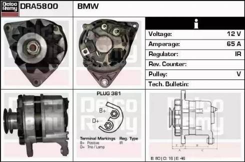 Remy DRA5800 - Генератор autospares.lv