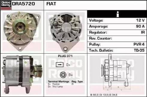 Remy DRA5720 - Генератор autospares.lv