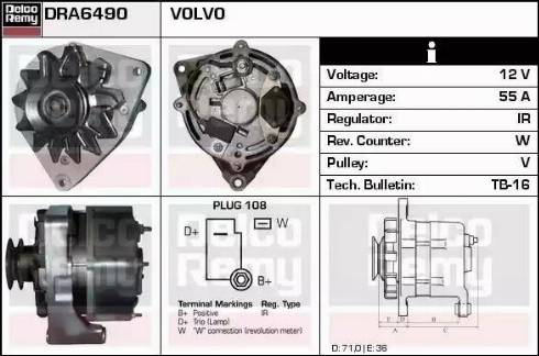 Remy DRA6490 - Генератор autospares.lv