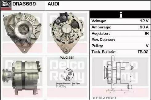 Remy DRA6660 - Генератор autospares.lv