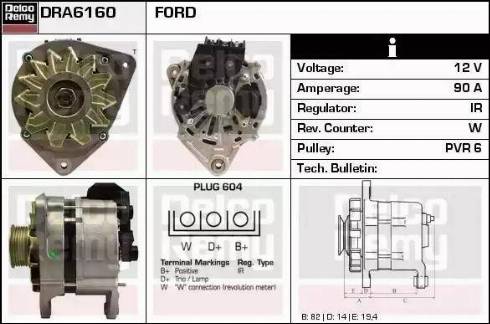 Remy DRA6160 - Генератор autospares.lv