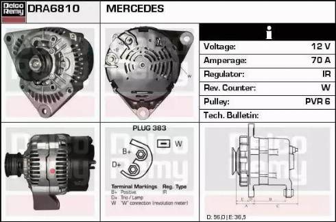 Remy DRA6810 - Генератор autospares.lv