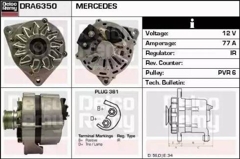 Remy DRA6350 - Генератор autospares.lv