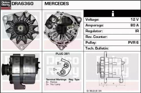 Remy DRA6360 - Генератор autospares.lv