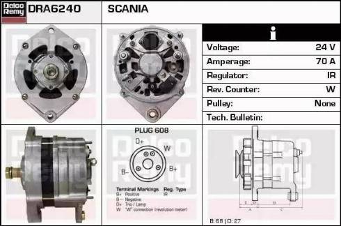 Remy DRA6240 - Генератор autospares.lv