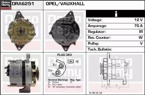 Remy DRA6251 - Генератор autospares.lv