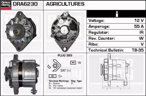 Remy DRA6230 - Генератор autospares.lv