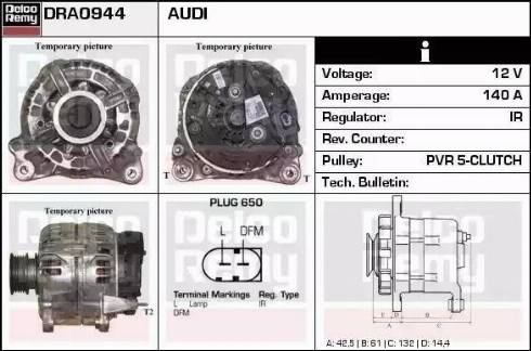 Remy DRA0944 - Генератор autospares.lv