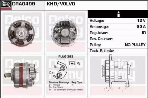 Remy DRA0409 - Генератор autospares.lv