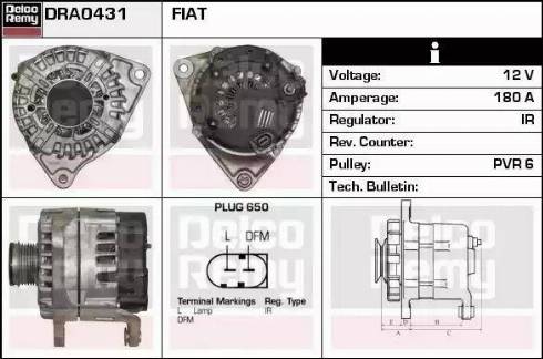 Remy DRA0431 - Генератор autospares.lv