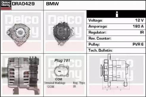 Remy DRA0429 - Генератор autospares.lv