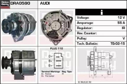 Remy DRA0590 - Генератор autospares.lv