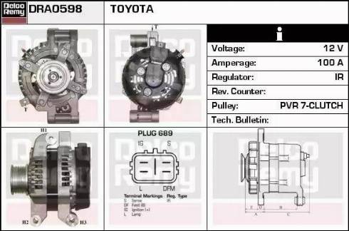 Remy DRA0598 - Генератор autospares.lv