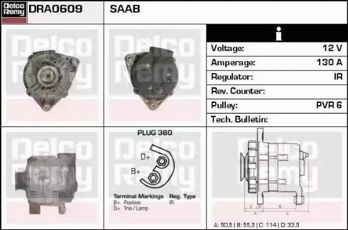 Remy DRA0609 - Генератор autospares.lv