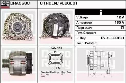 Remy DRA0608 - Генератор autospares.lv