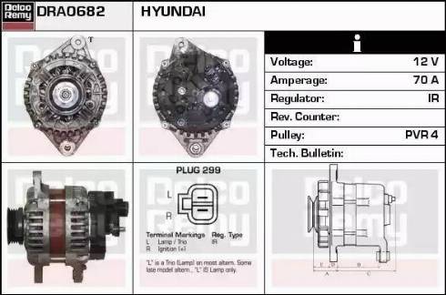 Remy DRA0682 - Генератор autospares.lv