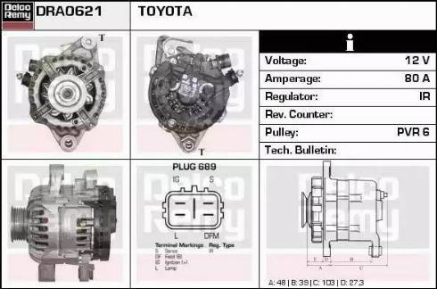 Remy DRA0621 - Генератор autospares.lv