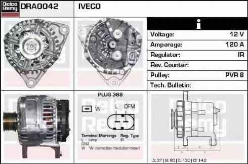 Remy DRA0042 - Генератор autospares.lv