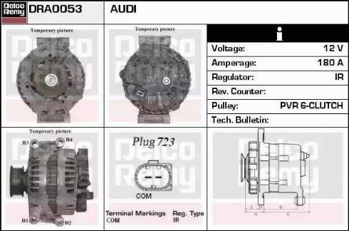 Remy DRA0053 - Генератор autospares.lv