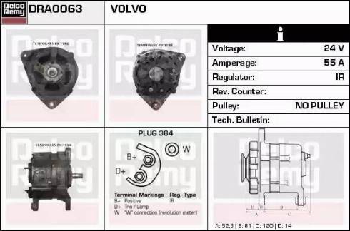 Remy DRA0063 - Генератор autospares.lv