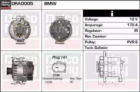 Remy DRA0005 - Генератор autospares.lv