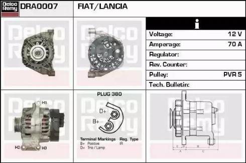 Remy DRA0007 - Генератор autospares.lv