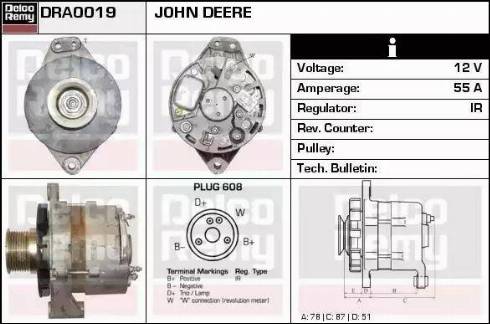 Remy DRA0019 - Генератор autospares.lv