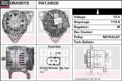 Remy DRA0015 - Генератор autospares.lv